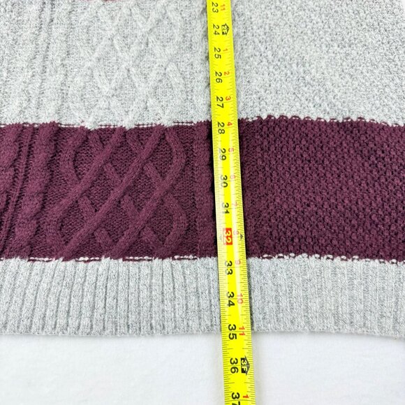 By & By Women's Pullover Striped Knit Grey/Pink Turtleneck Long Sweater XXL NWT - Picture 11 of 11